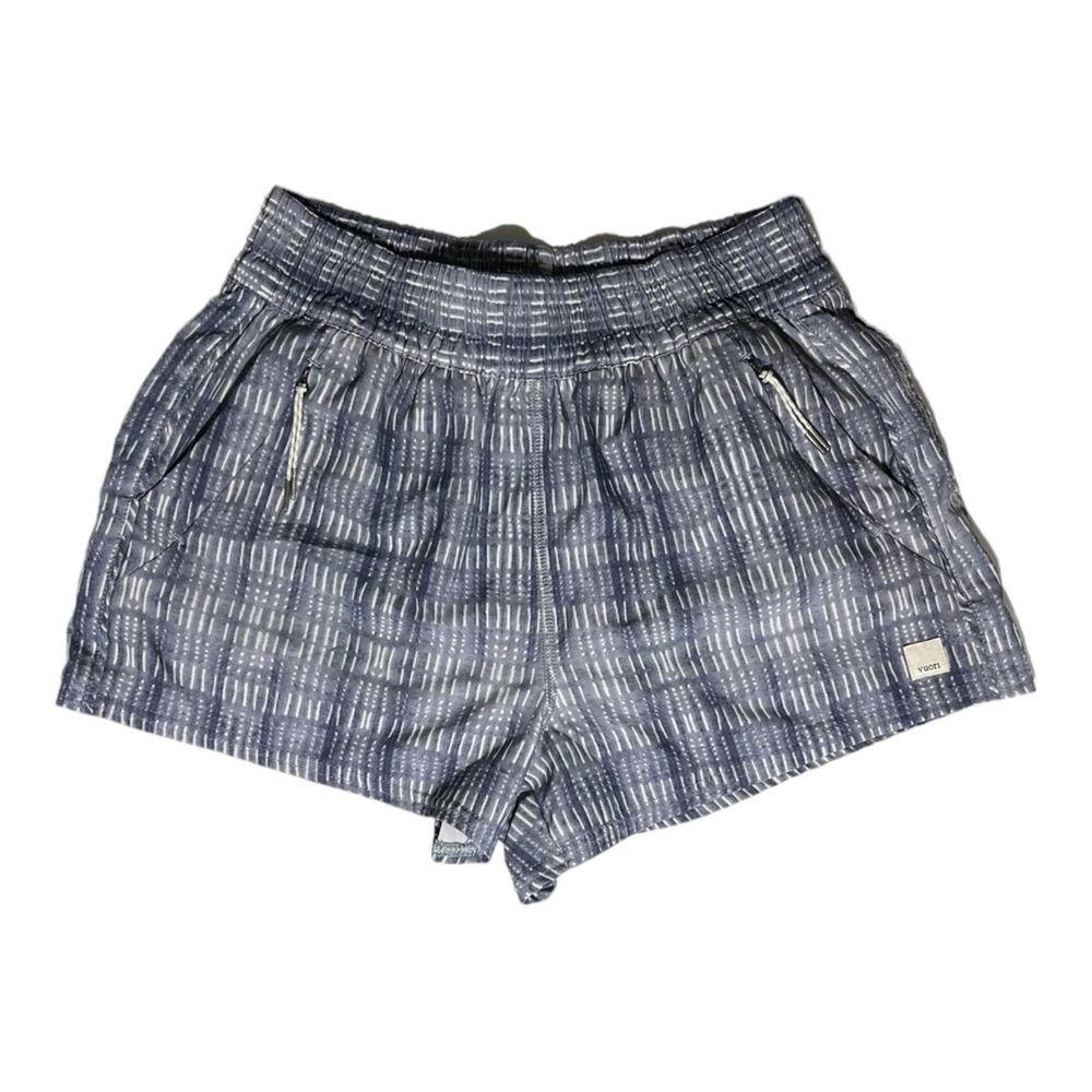Vuori Blue and White Athletic Shorts